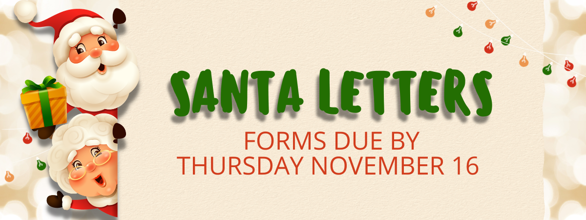 Santa Letters Due November 16, 2023